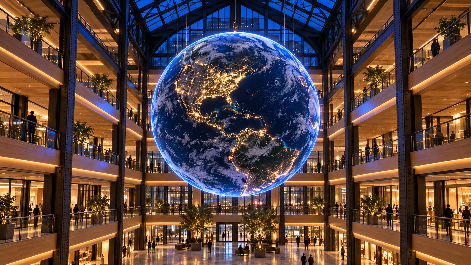 Atrium Sphere — Steel-and-glass atrium, Chicago