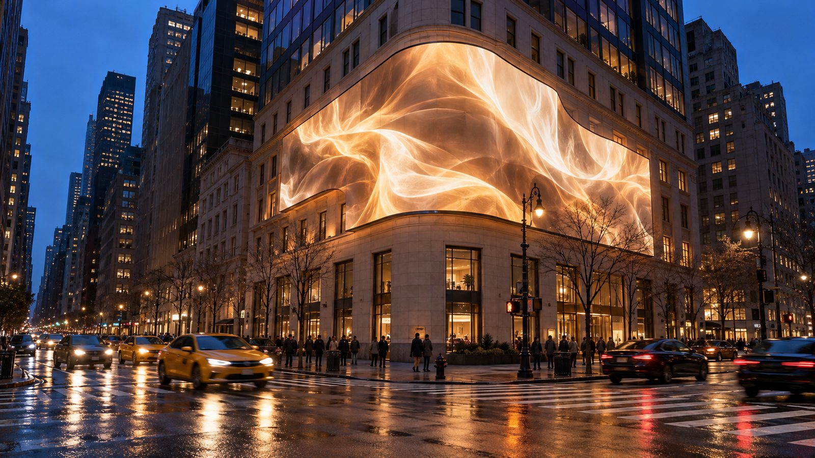 Freeform Facade — Corner building, New York