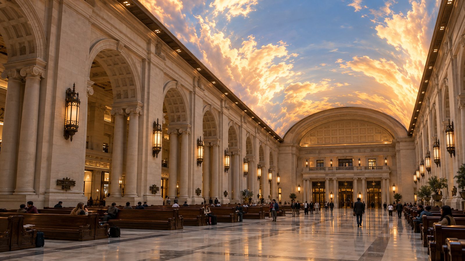 Sky Hall — Beaux-Arts rail station