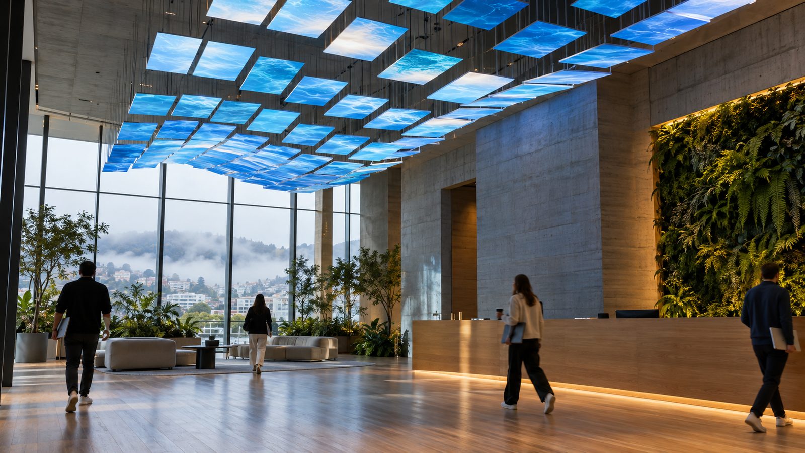 Kinetic Ceiling — Headquarters lobby, San Francisco